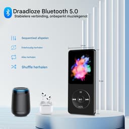 Ynkkvre - MP3-Speler met Bluetooth 4.2 - FM Radio - Dicatafoon - E-Book Functie - 32GB Opslag - 30 uur speeltijd — thumbnail 4