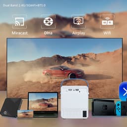 NAXSIR Beamer voor Thuis - Full HD 600P Draagbare Projector - Slaapkamer & Buiten — thumbnail 5