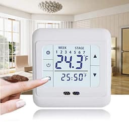 Digitale kamerthermostaat met touchscreen en programmeerbare temperatuurregeling — thumbnail 1