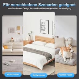 Draadloze Matrasstofzuiger met UV-C en Ultrasoon Geluid voor Een Grondige Reiniging van Bed en Meubels — thumbnail 3