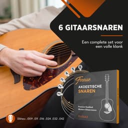 Finesse Gitaarsnaren Akoestische Gitaar - Western - met Plectrums - .010 tot 0.46 - Gitaar Snaren — thumbnail 2