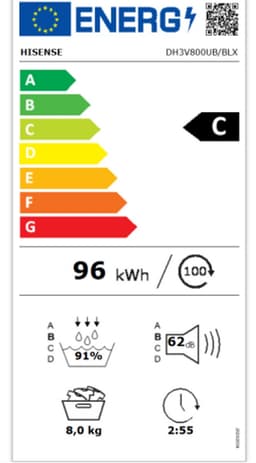 Hisense DH3V800UB/BLX - Droger — thumbnail 2