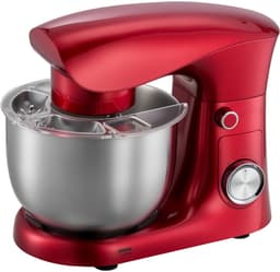 Elektrische Standmixer, 4,2 L Keukenapparaat, 1500W Deegmixer met 10 Snelheden en Pulsfunctie, Kantelbaar Kopontwerp, Inclusief Roestvrijstalen Kom, Deeghaak, Garde en Klopper voor Bakken, Mixen, Kloppen en Kneden — thumbnail 2