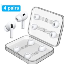 Silicone Oortips voor AirPods Pro (1e & 2e gen) – 4 Paar XS/S/M/L – Inclusief Opbergcase – Comfortabel & Geluidsisolerend – Wit — thumbnail 1