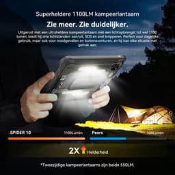 OSCAL SPIDER 10 Outdoor Tablet - 11 inch - 24 GB RAM - 256GB ROM - 20000mAh - Android 15 - Bluetooth 5.0 - NFC - GPS - Zwart — thumbnail 3