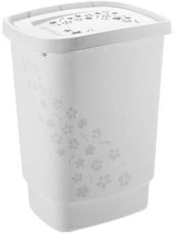 Rotho - Wasbox - Design 55 l Bloemen Cool Grijs — thumbnail 2