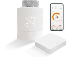 Slimme Zigbee Radiatorthermostaat met Hub voor Programmeerbare Verwarmingsregeling
