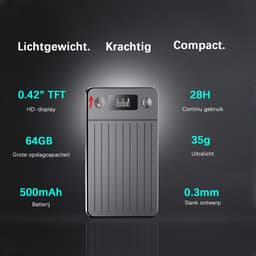 AI Note Taker - Slimme AI Spraakrecorder - AI Voice Recorder 64GB - Transcriptie & Samenvatting in Nederlands & 256 Talen - Dubbele Microfoon - Voor Onderwijs, Vergaderingen & Interviews — thumbnail 4