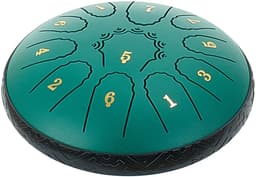 VEVOR Tongue Drum, 165 mm, 11-Tonige Rain Drum, D-Majeur Muziekdrums met Muziekboek En Mallets, Stalen Tongdrum, Stalen Pan, voor Meditatie, Yoga, Beginners, Muzieklessen, Groen — thumbnail 2