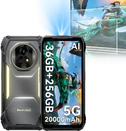 Blackview XPLORE 2 Projector- Robuuste Smartphone - 5G - 36GB RAM - 256GB ROM - 20000mAh - 120W snel opladen - 6.73 inch QHD+ AMOLED-scherm - Nachtzicht - Android 15 - Robuuste Telefoon - NFC - GPS - Zwart — thumbnail 1