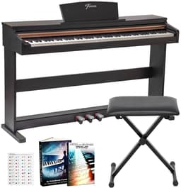 Finesse Digitale Piano - 88 Gewogen Toetsen - met Frame, Pedalen & Kruk - Keyboard Piano - Elektrische Piano - Volwassene & Kind — thumbnail 1