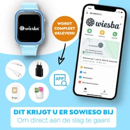 Wiesba WB39 - smartwatch kinderen - gps horloge kind - kinderhorloge bellen - gps tracker kinderhorloge - kinderhorloge met gps - kinderhorloge - Blauw — thumbnail 4