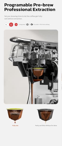 HiBREW H1B 6-in-1 Pods Koffiezetapparaat- Waterreservoir van 600 ml - Extractie met een druk van 20 Bar - Koude/Warme modus - LED-indicator - Zwart — thumbnail 2