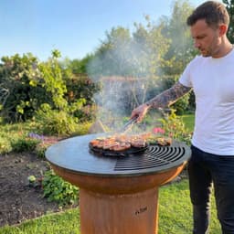 ASH - Aurora - XXL - Cortenstaal - Plancha barbecue met grillring - Buitenkoken - Plancha BBQ - Plancha Bakken - Roest- Grillring - Extra groot — thumbnail 5