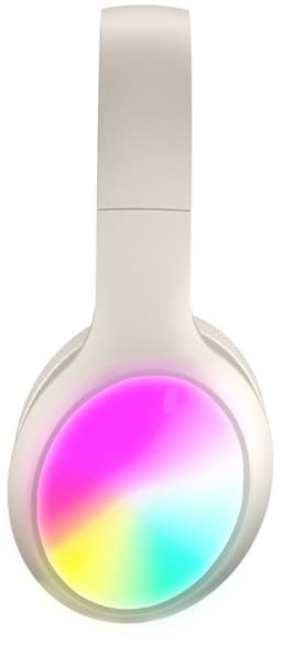 Aura RGB Bluetooth Koptelefoon - Over-Ear - Bluetooth 5.3 - 40 mm Deep Bass - Tot 25 uur Batterij - USB-C - AUX - Wit — thumbnail 1