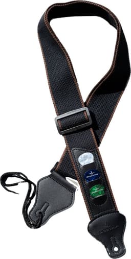 Premium verstelbare Gitaarband - Gitaar Gitaarriem met plectrum houders - Inclusief 3 Celulloid Plectrums - Guitar Strap - Model 6 — thumbnail 5