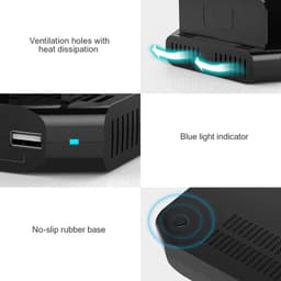 10-poorts multi-apparaat USB-laadstation oplaadstation voor mobiele telefoon tablet zwart - HTML content nodig Oplaadstation — thumbnail 2