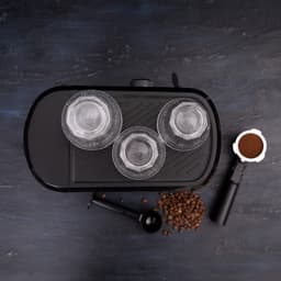 Gastronoma Pistonmachine - Espresso Koffiemachine met gemalen bonen en melkopschuimer - 18110002 - Zwart — thumbnail 2