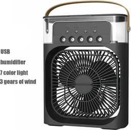 Bolmans - Ventilator - Waaier - Draagbare Ventilator - 3 in 1 Ventilator - Luchtbevochtiger - Luchtkoeler - LED Verlichting - Verstelbaar - 3 Snelheden - 10W — thumbnail 3