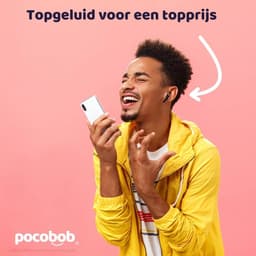 pocobob® GO 2 - draadloze oordopjes - witte oordopjes - semi in-ear - met ENC microfoon - half in-ear bluetooth oortjes - semi in-ear — thumbnail 4