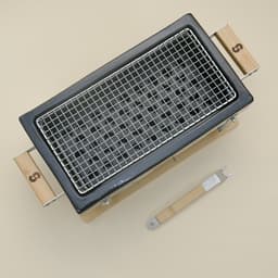 Samurai Grill - Rechthoekige Shichirin BBQ - Seizoenstunter - Tafelgrill - Hibachi - Japanse BBQ Grill - Keramische Yakitori Grill - Geschikt voor Binchotan Houtskool - 2 t/m 6 Personen - Grilloppervlakte 34 x 17,4 cm — thumbnail 5