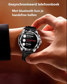 Darenci Platinum Pro Smartwatch Heren – Zilver/Blauw – RVS Band – Bluetooth Bellen & Muziek – Hartslag-, Bloeddruk- & Zuurstofmeter – IP67 Waterdicht – Luxe Activity Tracker — thumbnail 5