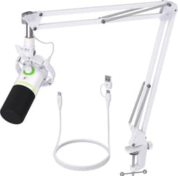 Maono PD200XS - Wit - XLR Dynamische RGB Microfoon met Telescopische Arm (66cm!) - PC - USB-microfoon voor Streaming / Podcast / Studio / Gaming /geschikt voor PS4/5 — thumbnail 1