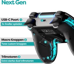 Draadloze RGB Controllers geschikt voor PS4 controller - Shock V3 - Macro Knoppen - LED Verlichting - Geschikt voor Playstation 4 Controller - Transparant — thumbnail 4