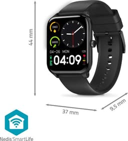 Nedis Smartwatch – Bluetooth – Waterdicht – Smartwatch – 40mm – Zwart — thumbnail 3