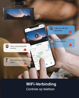 Full HD Auto Dashcam met Display - Dual-Camera Systeem voor Voor- en Achteruitzicht - Groot LCD-display en Parkeermodus - Auto Dashboard Recorder voor Extra Veiligheid en Bewaking — thumbnail 2