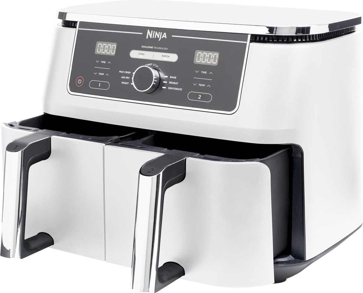 Ninja Foodi AF400EUWH Limited Edition Dubbele Airfryer XXL - Twee Kookvakken - 9.5 Liter - 2470 Watt - Dual Zone Technologie — afbeelding 1