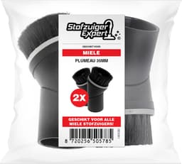2x Plumeau Geschikt voor Alle Miele stofzuigers - Stofzuigerborstel Geschikt voor Alle Miele stofzuigers - Hulpstuk Plumeau 35mm Alternatief Als Origineel - 1 op 1 pasvorm - 360 graden draaibaar voor extra gemak — thumbnail 2