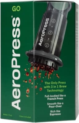 Aeropress Go, koffiemaker, koffee grinder, wandelen, take away, koffie, filters,koffieliefhebber, reizen, outdoor, camping, vakantie — thumbnail 2