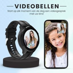 VUBIO 4G Kinder Smartwatch L1 - GPS - Incl. SIM - Videobellen - Zwart — thumbnail 4