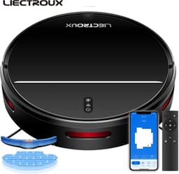 LIECTROUX® Model M7S PRO Robot Stofzuiger, Droog en Nat Dweilen Combo, Smart Mapping, WiFi App, 4KPa Zuigkracht, Borstelloze Motor, Werkt met Alexa en Google Assistant, Ideaal voor Huisdierhaar, Tapijt, Harde Vloer — thumbnail 1