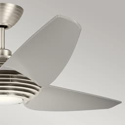 Plafondventilator met verlichting - Voya - 60in / 152cm ventilator - geborsteld roestvrij staal — thumbnail 4