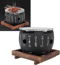 BBQ Grill Japanse Stijl Draagbaar Rond Ontwerp Voedsel-houtskoolkachel Huishoudelijk Barbecuegereedschap - Small — thumbnail 5