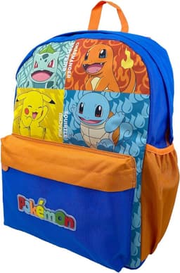 Pokémon - Rugzak - 3D - 2 vakken - Premium Quality - 40cm - Pikachu - Squirtle - Charmander - Bulbasaur — thumbnail 2