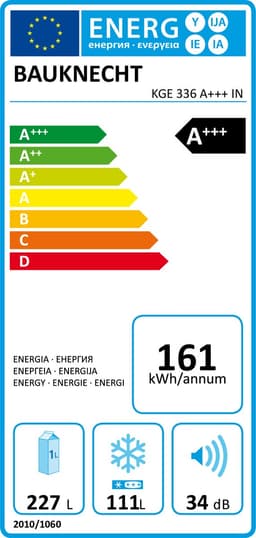Bauknecht KGE 336 A+++ IN Vrijstaand 336 l Zilver — thumbnail 3