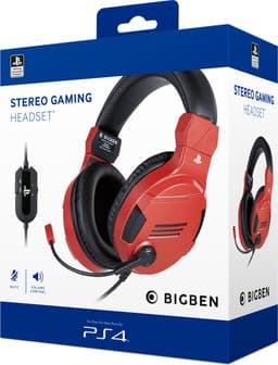Bigben Stereo Gaming Headset V3 - PS5 & PS4 - Rood — thumbnail 4