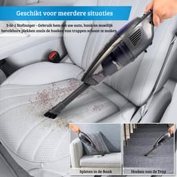 3 in 1 Stofzuiger zonder Zak – Op Accu – Draadloos – Automatisch Oplaadstation – Vacuum Cleaner – Vlekkenreiniger – Blauw — thumbnail 4