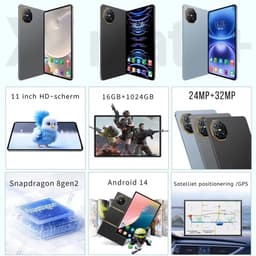 Pad 8 Pro Snapdragon 8gen2 Android Tablet 11Inch Hd 16GB 512GB 12000 Mah 5G Dual Sim Wifi Tablet Pc - Blue — thumbnail 5