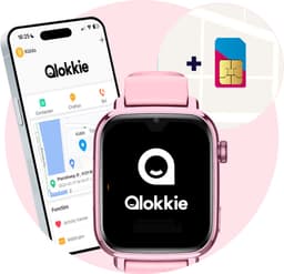 Qlokkie Kiddo Explore - GPS horloge kind - Smartwatch kinderen - GPS tracker kind met nauwkeurige locatiebepaling - GPS horloge kind met simkaart - Stel veilige zones in - SOS functie - Whatsapp - Roze — thumbnail 1