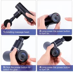 Massagepistool Rood - Massage - Massagegun - reisversie - rood — thumbnail 4