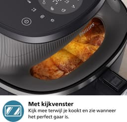 Philips 3000 Series Airfryer - NA341/00 - Kijkvenster - RapidAir Plus - 7.2L - Tot 6 Personen - Zwart — thumbnail 3
