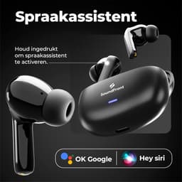 Soundfront Ultimate Draadloze Oordopjes - Bluetooth Oortjes - 26dB Active Noise Cancelling - Oortjes draadloos - Sport oordopjes - Geschikt voor Smartphones & Laptops - Zwart — thumbnail 4