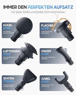 Massagepistool voor spiermassage met 6 koppen en 3200 rpm — thumbnail 2