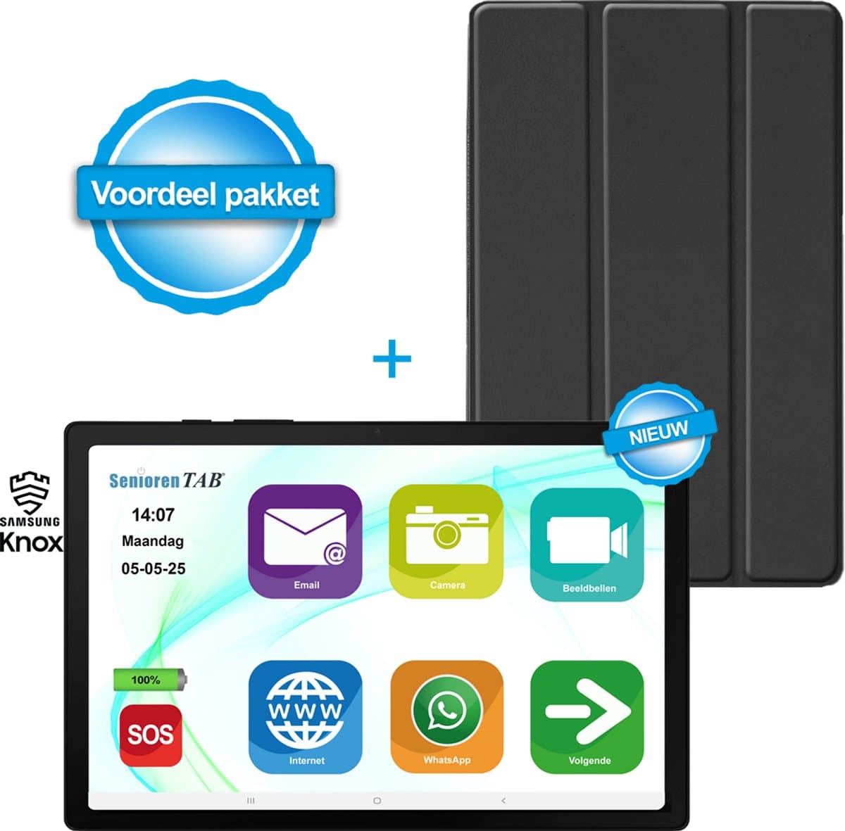 SeniorenTAB tablet Plus Voordeelpakket - Op basis van Samsung - 64GB - Wifi - 11 inch - inclusief beschermhoes — afbeelding 1