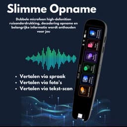 PureVolt AI Vertaalpen – Slim Vertaal Apparaat met Scherm – Realtime Spraak- & Tekstvertaling in 142 Talen – Draagbare Smart Translator Pen met Scan- & Fotovertaling – Woordenboekfunctie - Zwart — thumbnail 2
