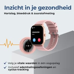 Denver Smartwatch - Android iOS - Volledige Belfunctie - Amoled Display - Sporthorloge - Hartslagmeter - Saturatiemeter - Slaapmonitor - SWC187RO — thumbnail 3